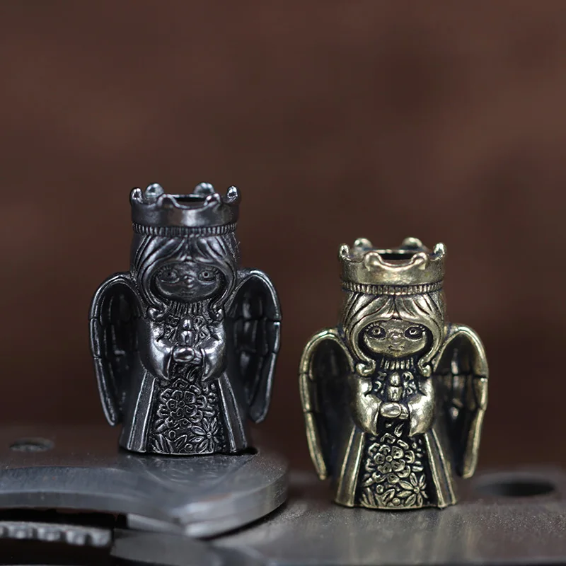 Прекрасный Cherub Angel, латунные бусины для ножей, EDC, сделай сам, плетеные браслеты из паракорда, ремешок, подвеска, аксессуары, уличный инструмент, подвески, ювелирные изделия