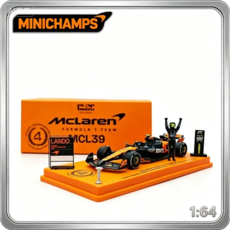 MINICHAMPS 1:64 McLaren MCL39, Norris' 2025 World Champion, Cast Iron Alloy Model, Adult Collection Display Piece.
