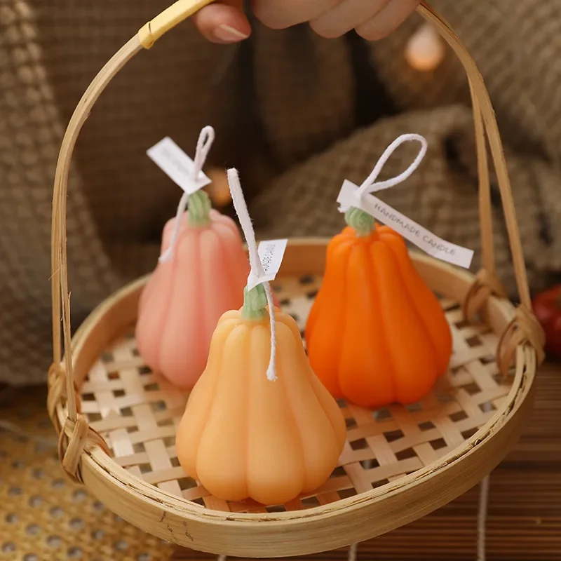 

5pcs Scented candles, Halloween pumpkin wholesale creative fragrance ornament handmade high-end atmosphere, souvenir