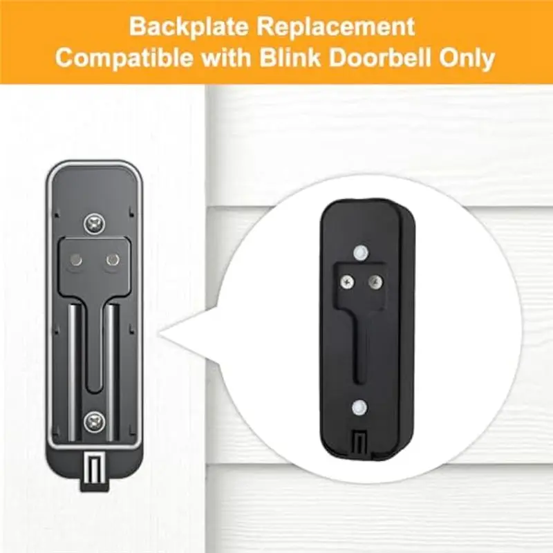 AB11-3Pcs For Blink Door Bell Backplate Replacement Spare Parts Back Plate Part For Blink Video Doorbell, With Mount Accessory
