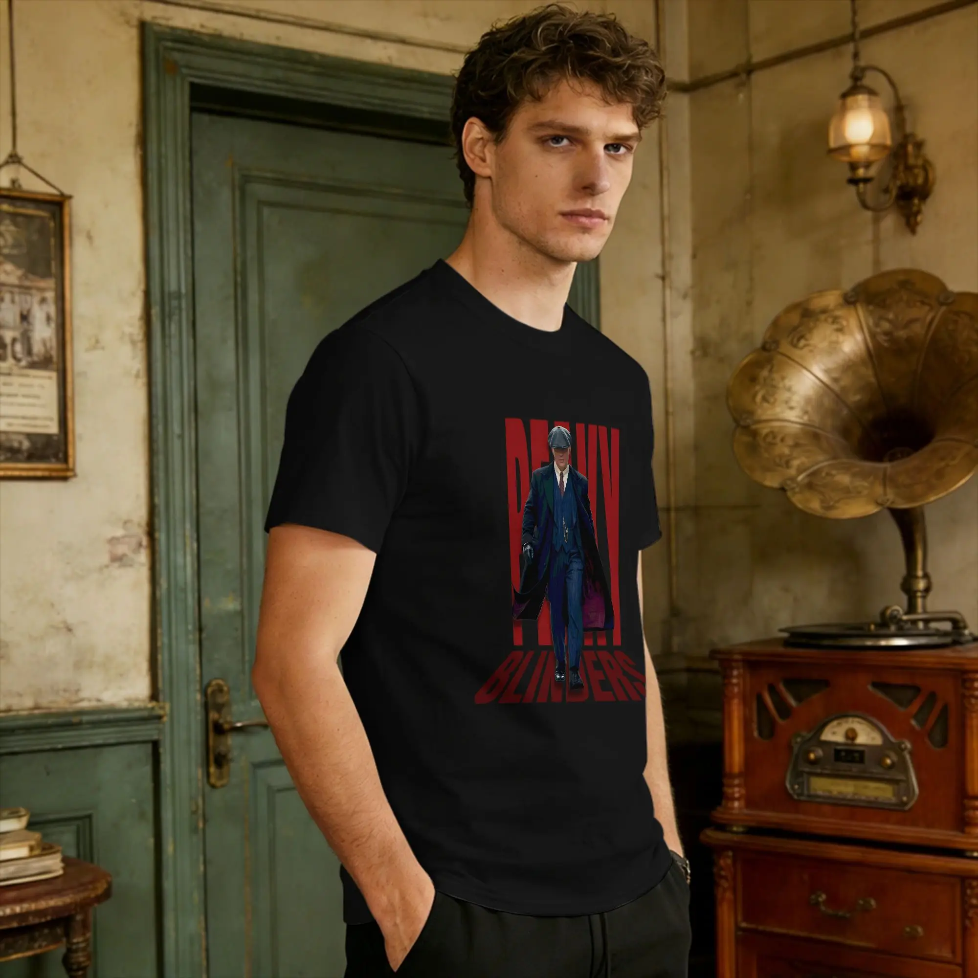 Peakys Blinders  T Shirt  Leisure T-Shirts Short Sleeve Vintage Tshirt Summer Cotton Oversize Clothes