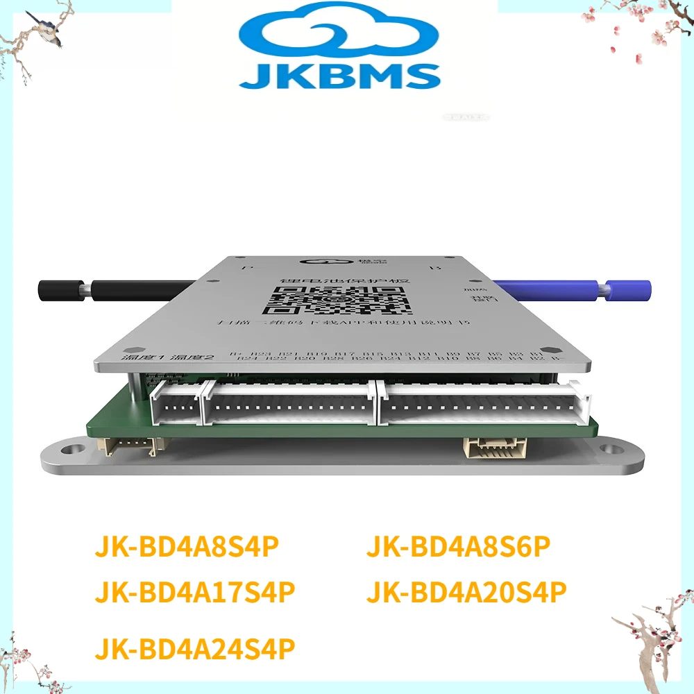 

JK BMS JK-BD4A8S4P 40A 60A Smart bms BT 8S 12S 16S 17S 24S 24V 48V BATTERY WITH 0.4A ACTIVE BALANCE bms lifepo4 Li-ion TaiChang