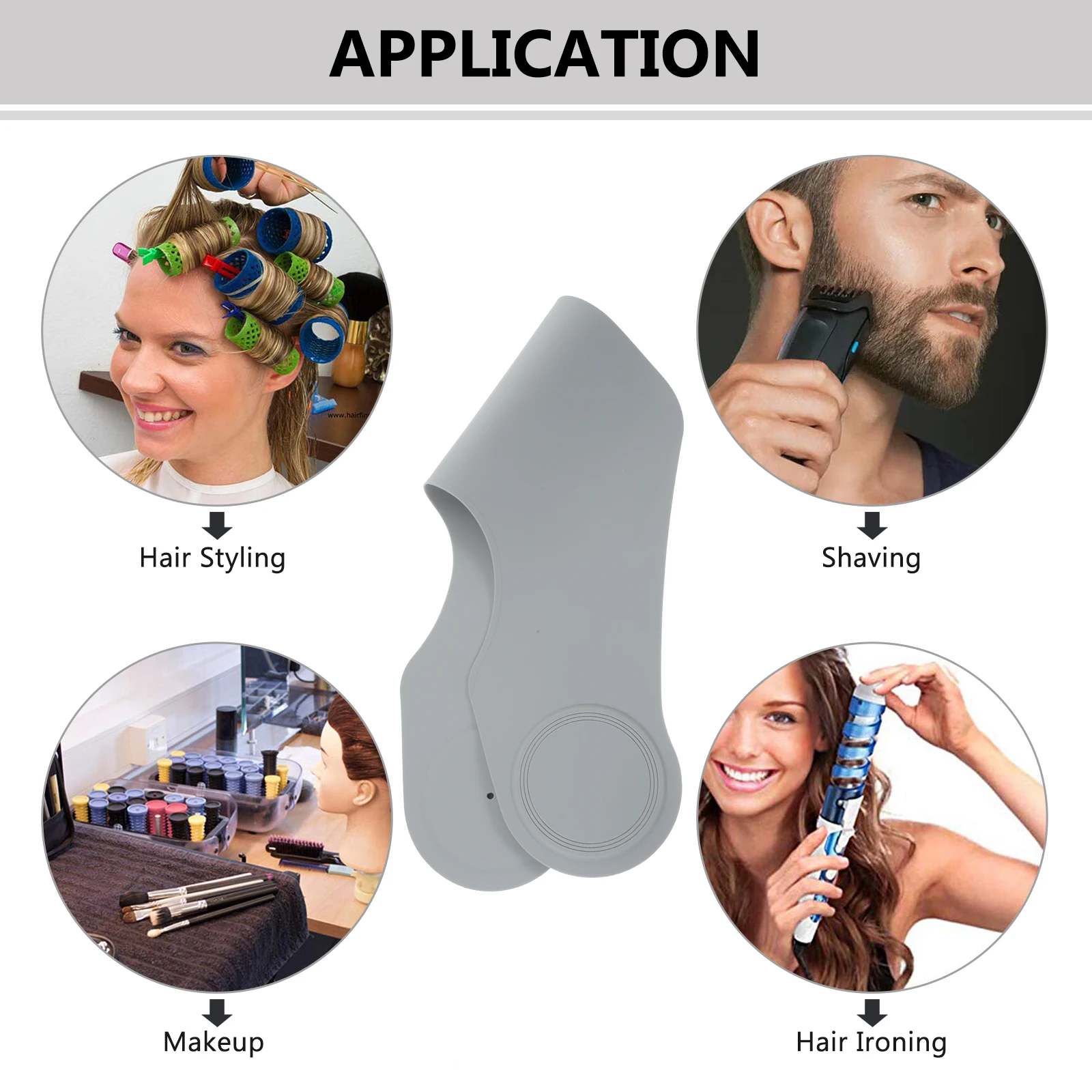 

Anti-Scraps Silicone Hair Cutting Collar for Barber Stylist Reusable Hairdressing Neck Strip Haircut Guide Cape Wrap Salon