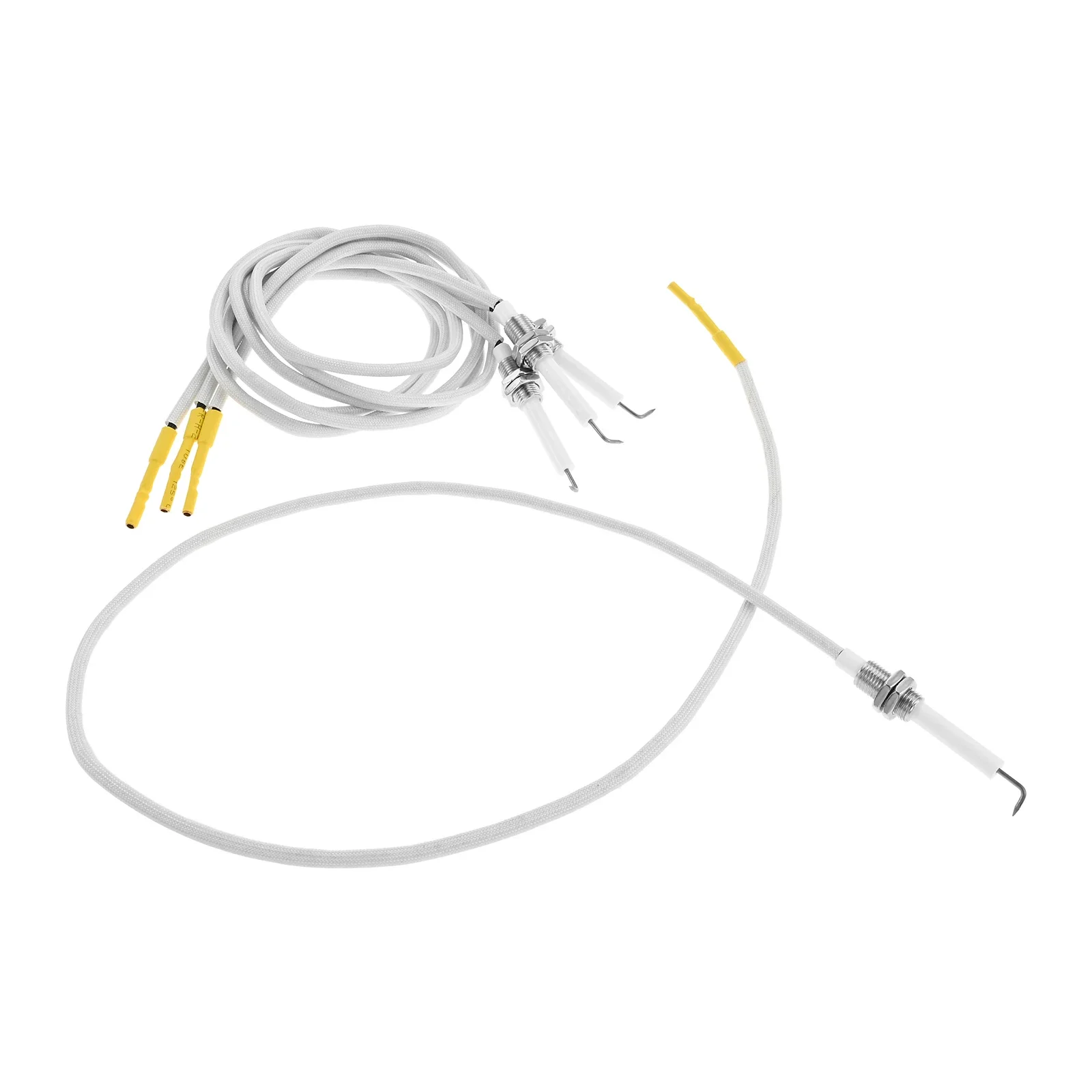 4pcs M10*1 Thread Igniter 27 Inch Ignitor Wire Ceramic Spark Plug Ignition Electrode for Fire Pit Burner Gas Grill Burner BBQ