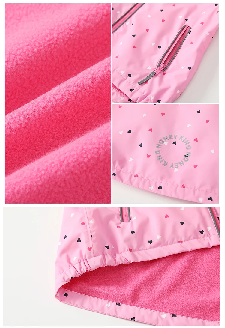 HONEYKING Baby-Regenanzug Kinderbekleidungsset Wasserdichter Overall Mädchen-Jumpsuit Jacke und Hose Kombi für Kinder – Detail 10
