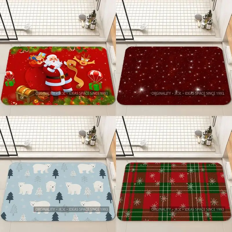 

Santa Claus Digital Print Living Room Decoration Home Sofa Non-Slip Carpet Study Bedroom Tatami Children'S Soft Floor Mat