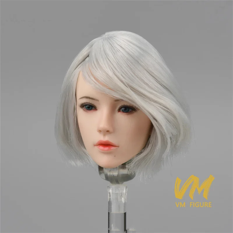 1/6 Scale NieR 2B Gir Head Sculpt with Blindfold Hair Band Fit 12'' ANT TBL Female Pale Soldier Action Figure Body Doll Toys view 5