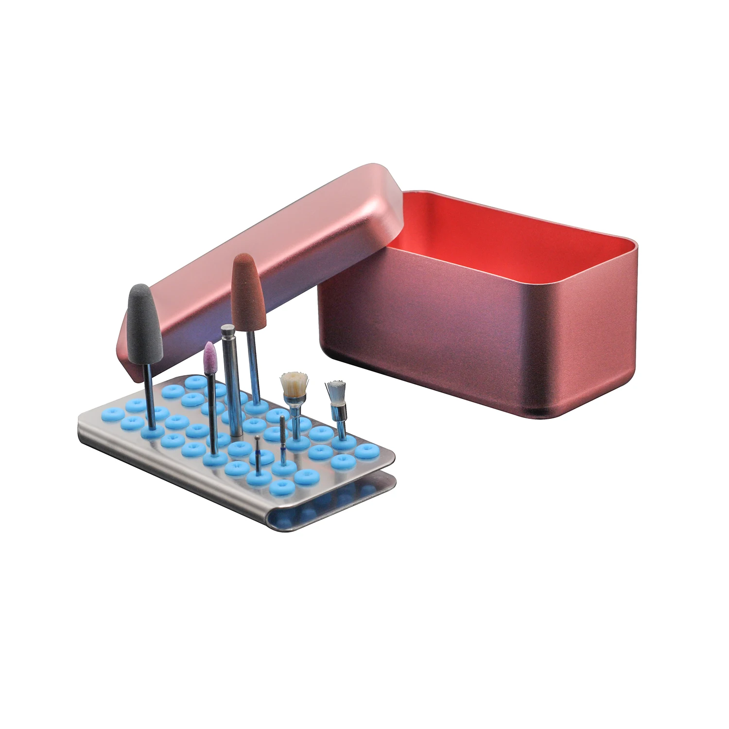 36Holes Dental Disinfection Endo Files Holder Box Autoclave Suitable For High And Low Speed Burs Dentist Tool 2Color