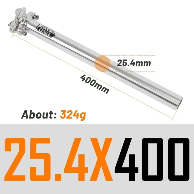 UNO Fahrrad Sattelstütze Ultraleichte Aluminium MTB Sattelstütze 25,4/27,2/28,6/30,9/31,6*350/400mm Straße Mountainbike Sitzrohr Teile