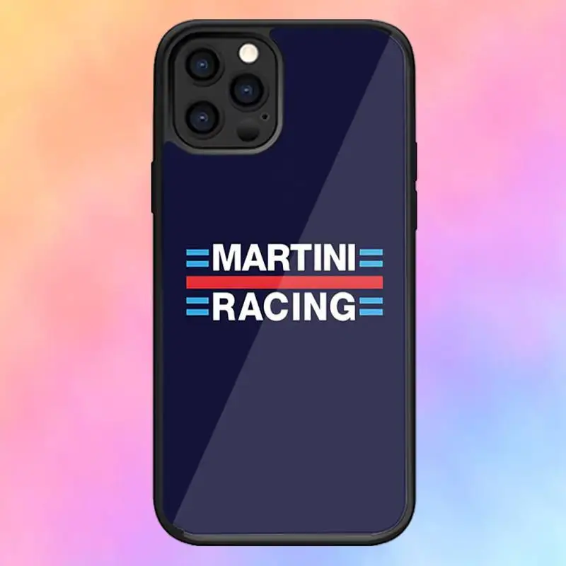 Racing Martini Phone Case For Iphone 14 13 12 11 Pro Max Mini 6 7 8 Plus Xr X Xs Se 2020 Fundas Shell PC+TPU Cover