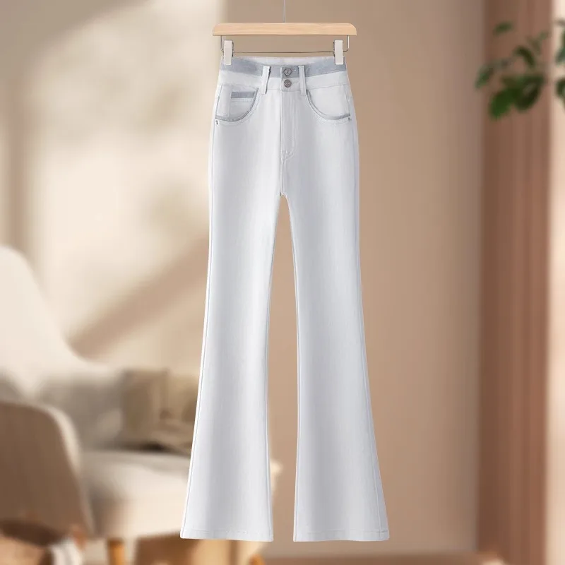 

Slimming High-Waisted Flared Jeans for Women, Summer Thin Versatile Stretchy Bootcut Pants