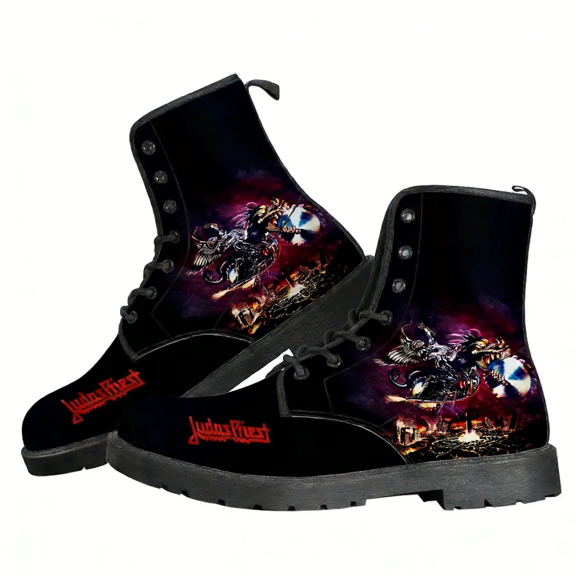 Judas Priest Boots Mens Womens Teenager Shoes Casual Boot Outdoor Light High Quality Couple Print Pattern Text Custom Made Shoes