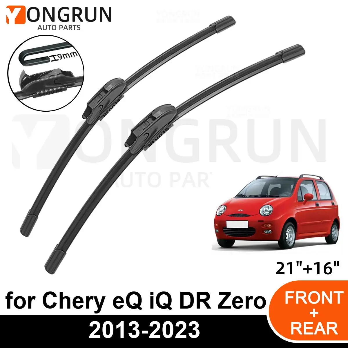 

Car Front Windshield Wipers For Chery eQ iQ DR Zero 2013-2023 Wiper Blade Rubber 21"+16" Car Windshield Windscreen Accessories