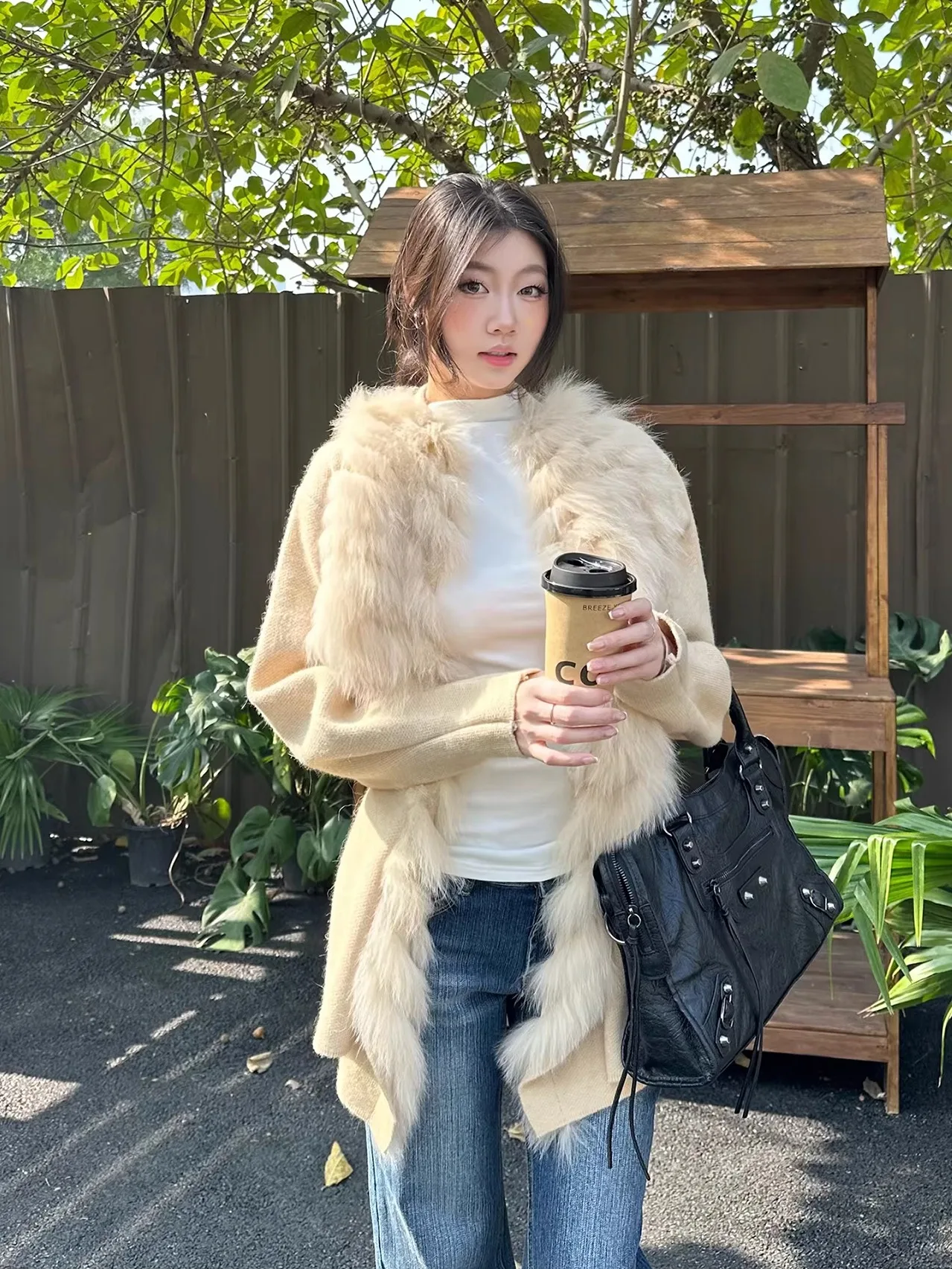 

Withmin Mid-Length Sweater Cardigan Women's Loose Slimming Top Knitted Winter Faion Casual Sle Long Sve Color