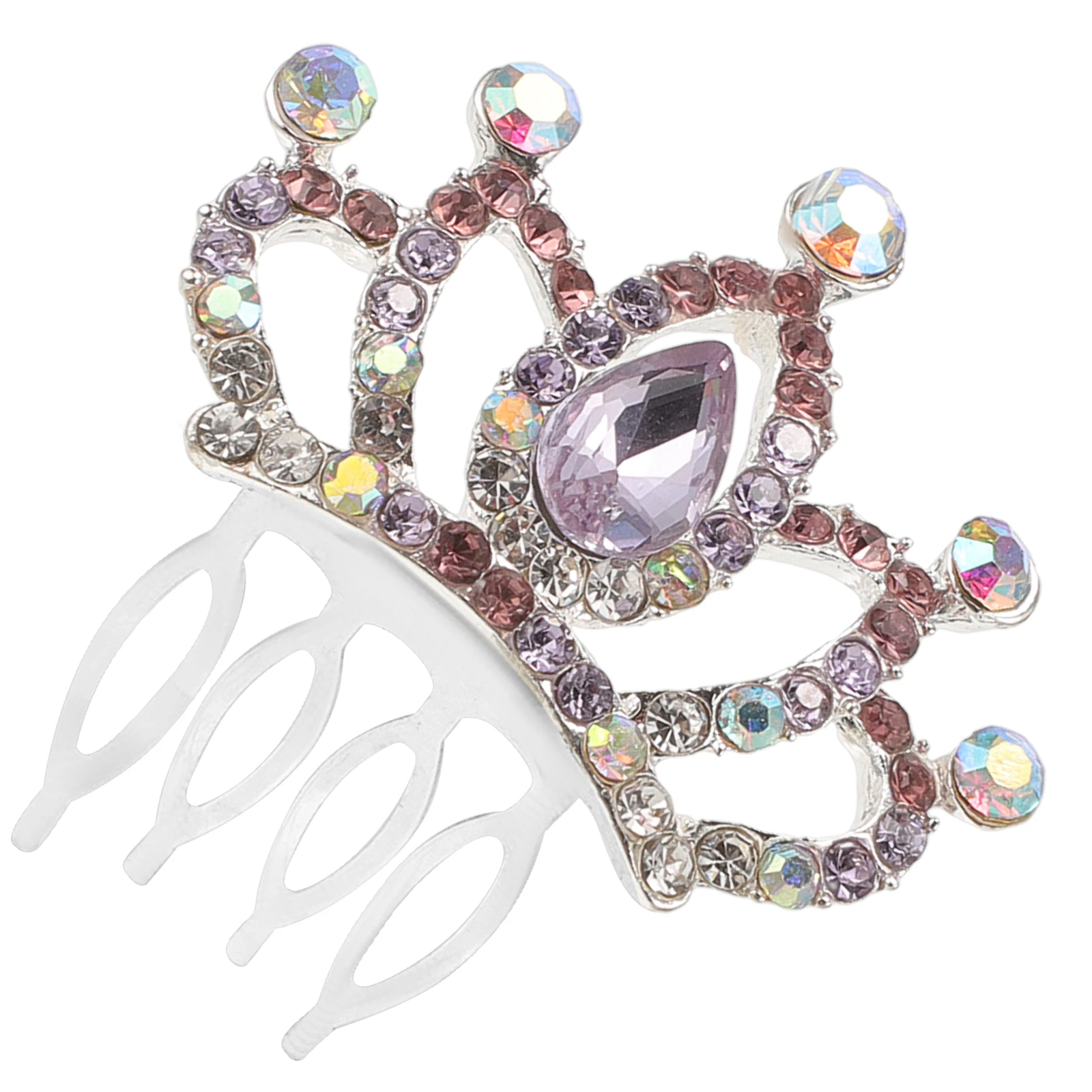 

Crowns Kids Rhinestone Alloy Hair Comb Crown Design Creative Fashion Banquet Performance Gift Hairpin Accessories