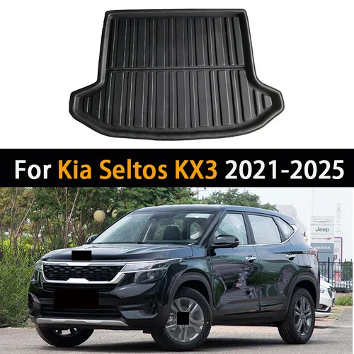 Para Kia Seltos KX3 SP2 2021-2025 2022, alfombrilla para maletero trasero de coche, revestimiento especial impermeable para suelo, piezas, bandeja, almohadilla para maletero, accesorios para alfombras