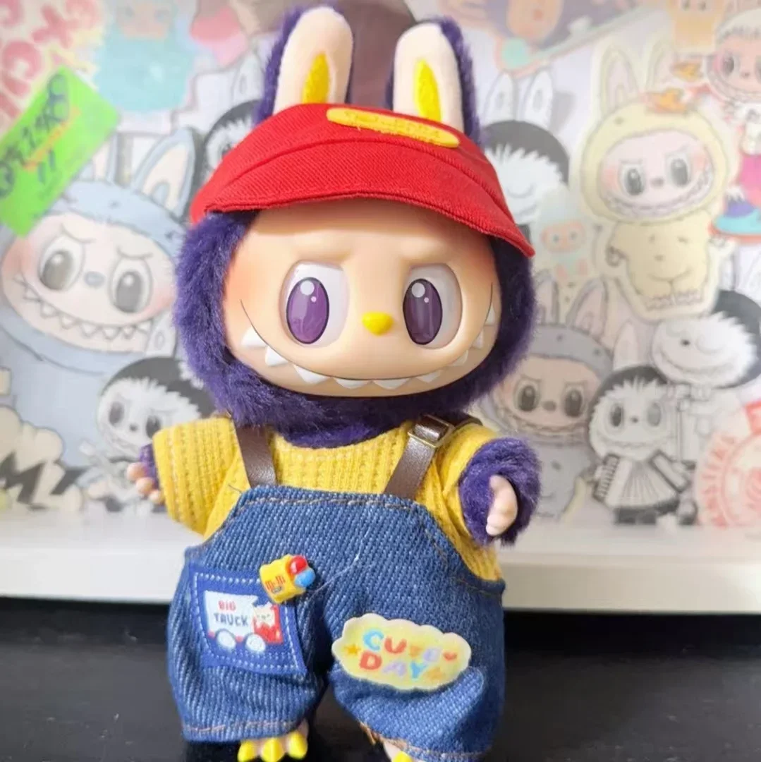 1 قطعة ل 17 سنتيمتر Labubus ملابس دمى صغيرة الزي قبعة الملابس الأحذية Labubu II إكسسوارات دمي زراعة الجلوس لعبة الحفلات اللعب #5