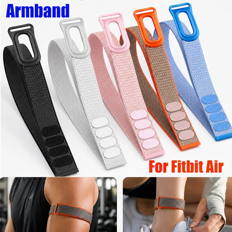 Bizepsbänder für Google Fitbit Air Straps, Nylon, weich, verstellbar, Sport-Loop-Armband, Sport-Ersatzband, atmungsaktiv, Fitness