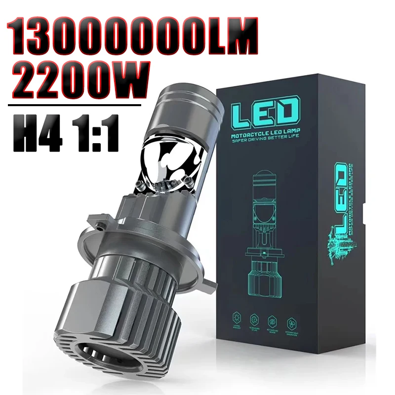 

H4 9003 HB2 Hi Lo LED Projector Lens Headlight Car Bulb 2200W 6000K Canbus Turbo High Power Mini Auto/Moto Lamp Fog Light