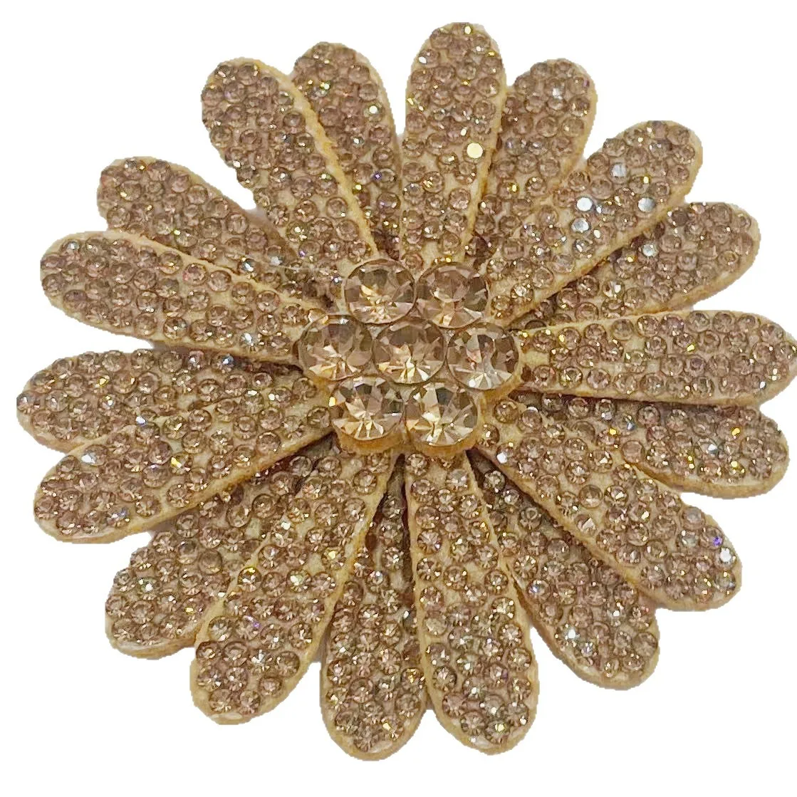 7CM Nuova spilla girasole con strass per le donne Spille accessorie di gioielli di lusso perfette per il corpetto regalo di banchetti per feste di nozze