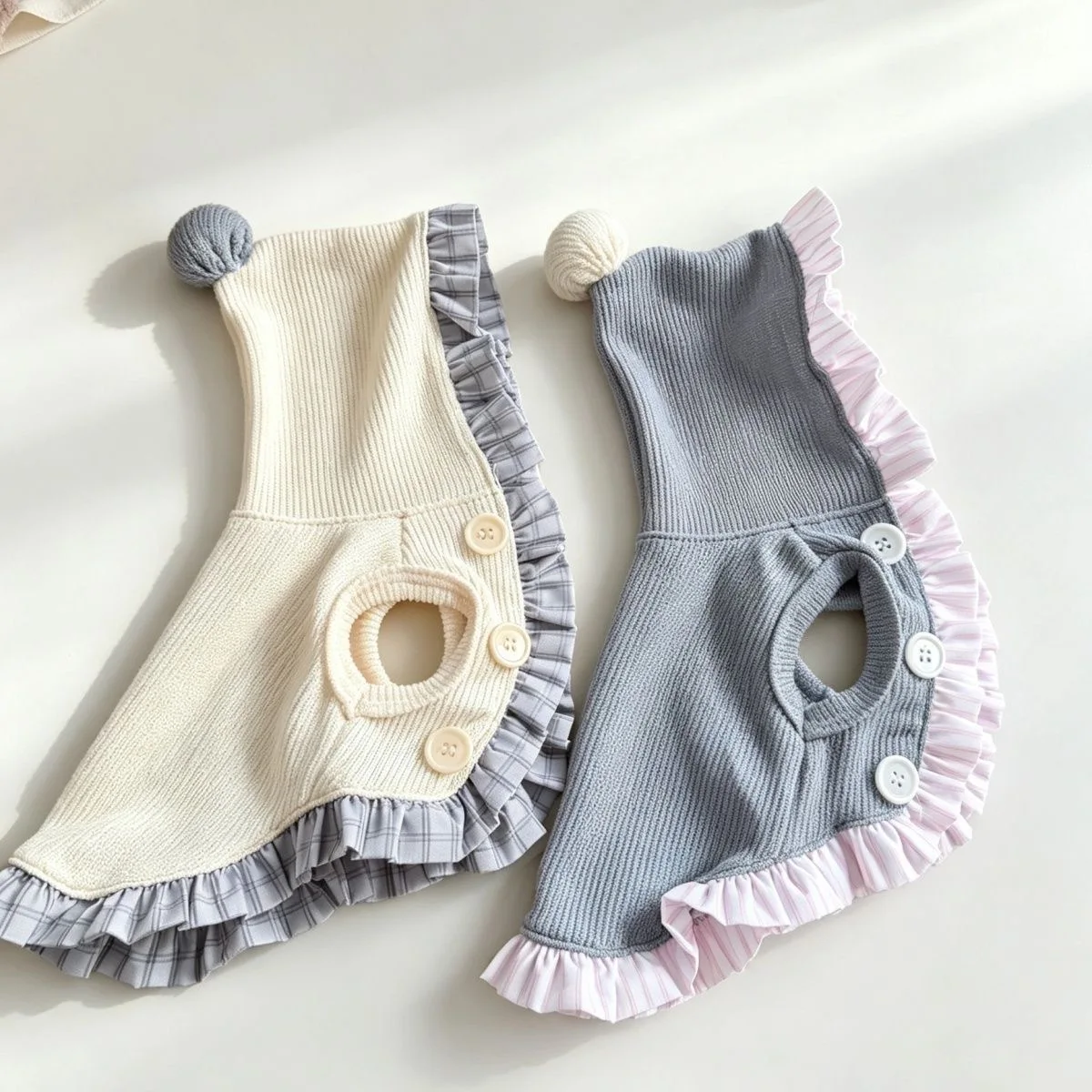 Pet Autumn and Winter Hooded Jacket Sleeveless Lace Skirt Cat Teddy Cat Jacket Small and Medium-sized Dog Top