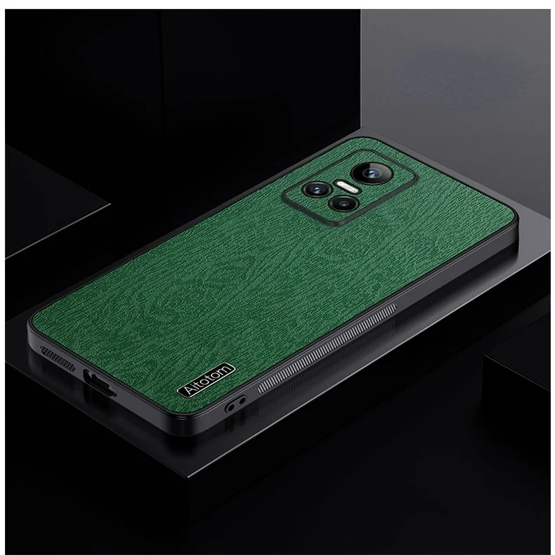 Compatible with OPPO Realme GT Neo3 phone case Shockproof cover Bark grain Leathered cases