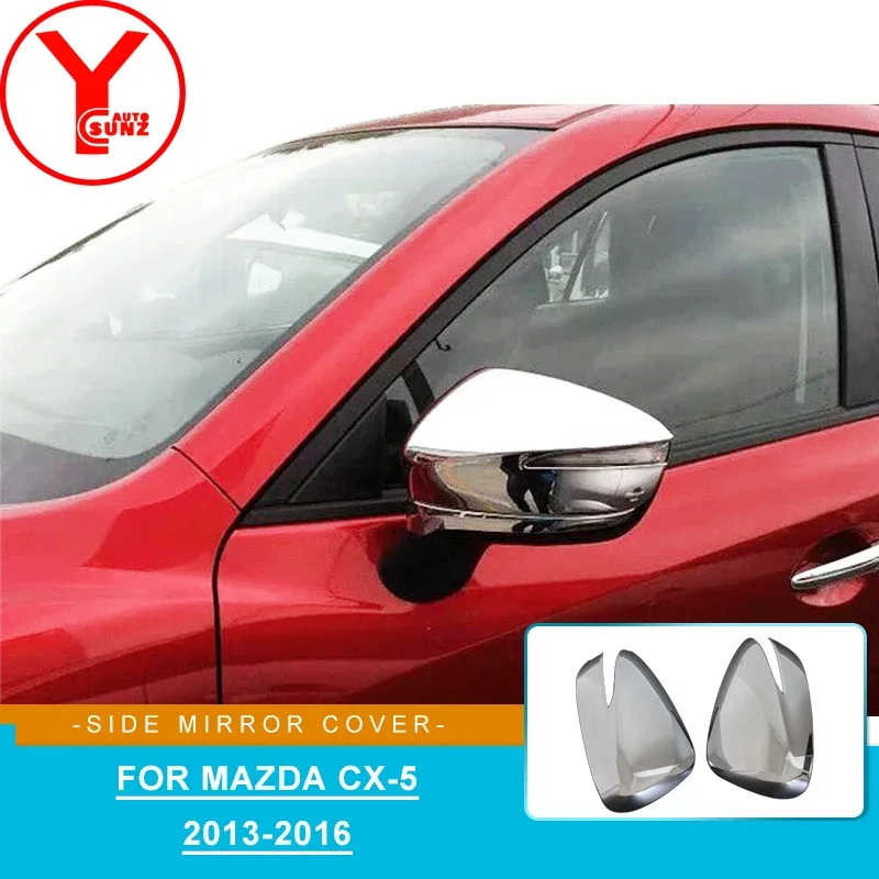 

Chrome Mirror Cover For Mazda CX5 CX-5 2013 2014 2015 2016 Car Styling Side Mirror Trim Accessories YCSUNZ