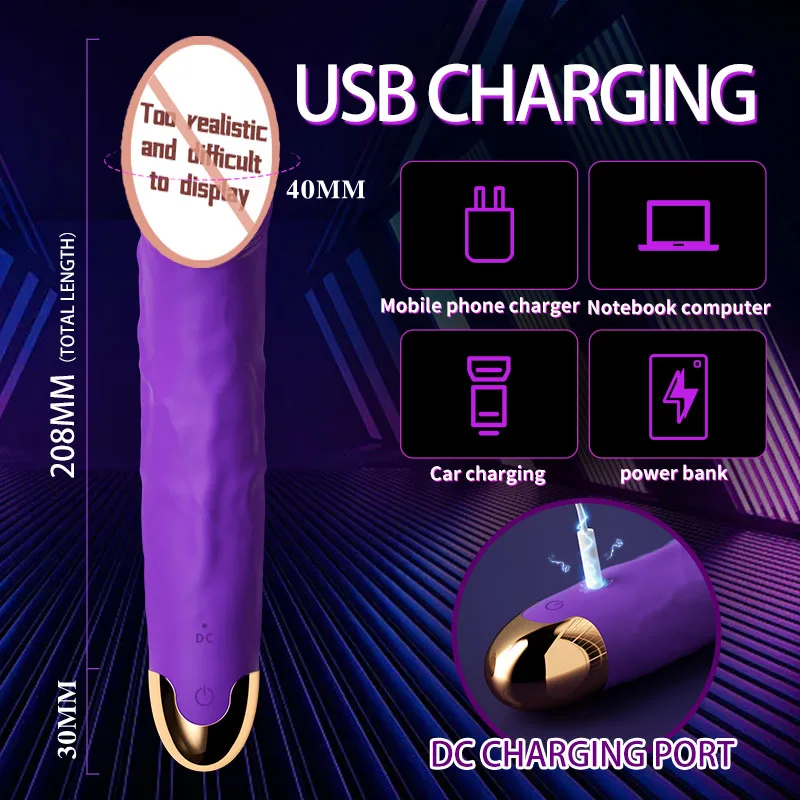 

LILO Adult Female Anal Plug Penis Sex Toy 10 Frequency Imitation Penis Vibrator Rotating Low Decibel Buttocks Plug Masturbator