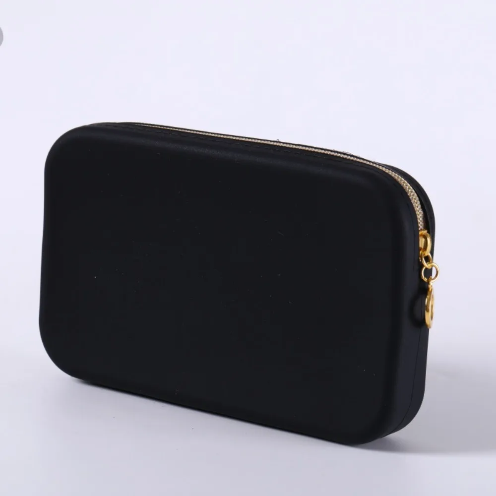 

Portable Silicone Coin Purse Zipper Solid Color Travel Pouch Waterproof Earphone Bag Students