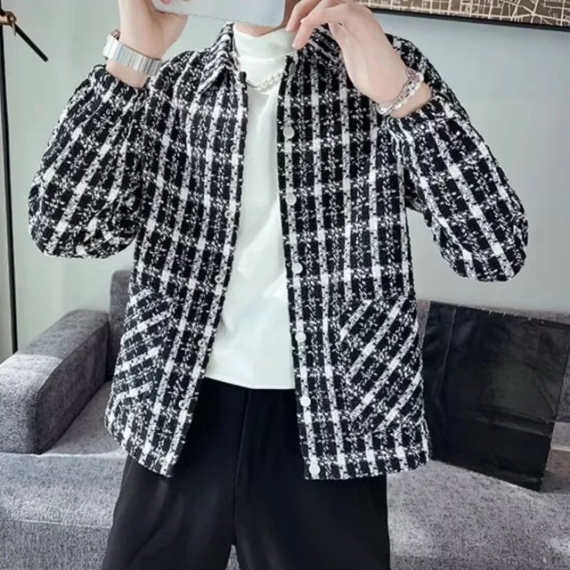 Мужское клетчатое пальто, зимняя распродажа куртки для мужчин, белая роскошная дизайнерская дешевая распродажа, одежда высокого качества, мода 2025 года, эстетика Y2k