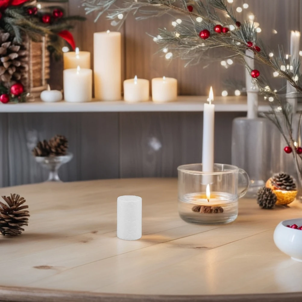 

20Pcs Polystyrene Foam Cylinders Smooth Surface 5x3cm Lightweight Foam Rods for DIY Crafts Decorations Holiday Floral