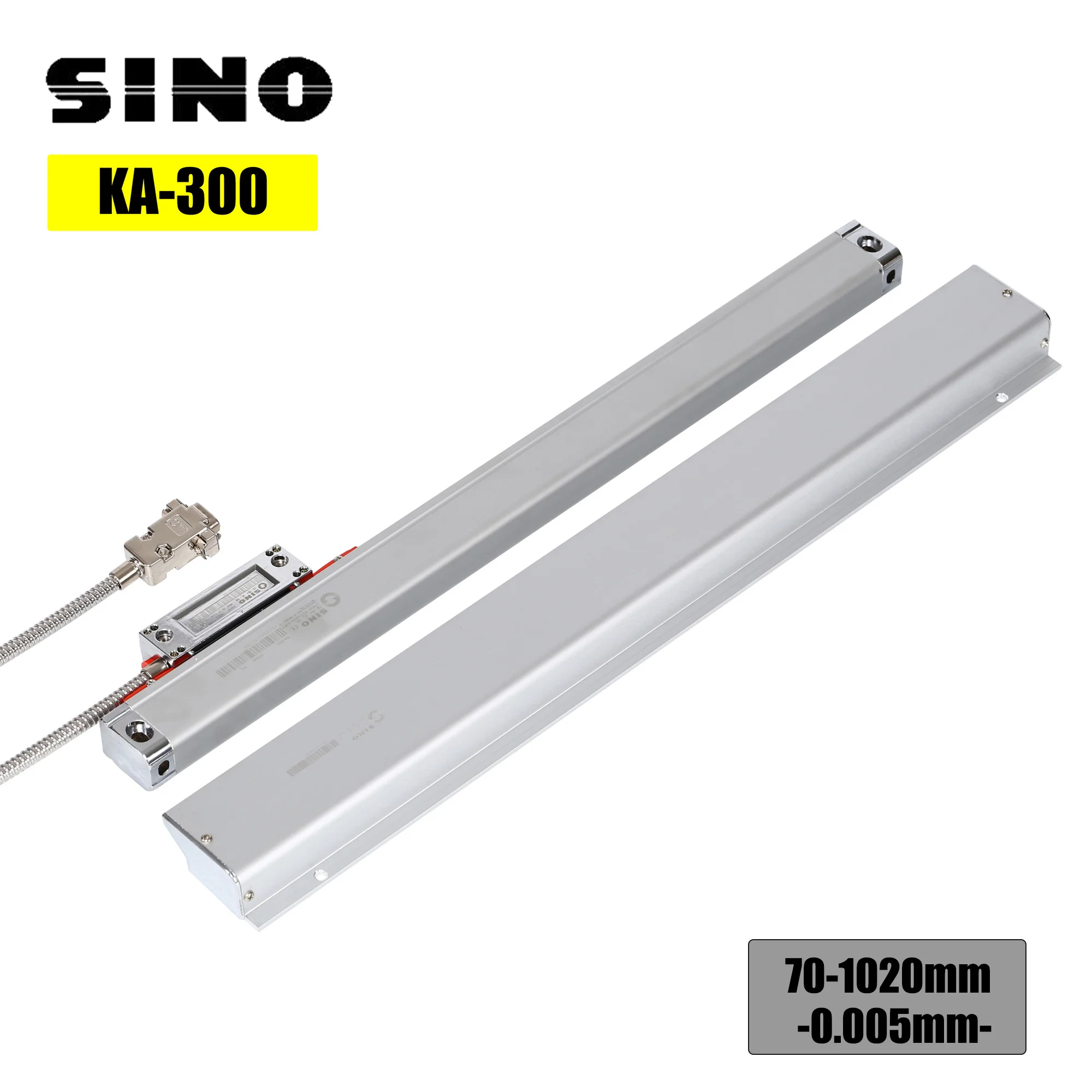 Sino SDS6-3V Milling Lathe Tool Metal Cover DRO Digital Readout KA-300 70mm-1020mm TTL 0.005mm Optical Linear Glass Scale Ruler