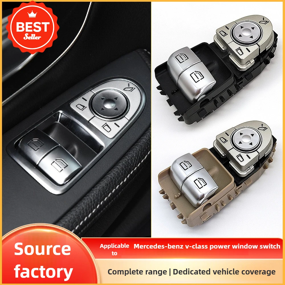 

Left Front Power Window Switch 2059057011 for Mercedes C W205 Coupe V-Class V260, OEM Control Button