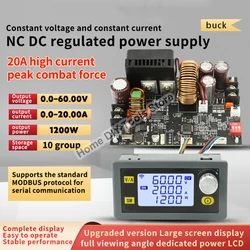 CNC 조정 가능한 DC 안정화 전압 전원 공급 장치 모듈 CC CV 6.0-70V 0-60V 20A 1200W 스텝 다운 모듈 XY6020L