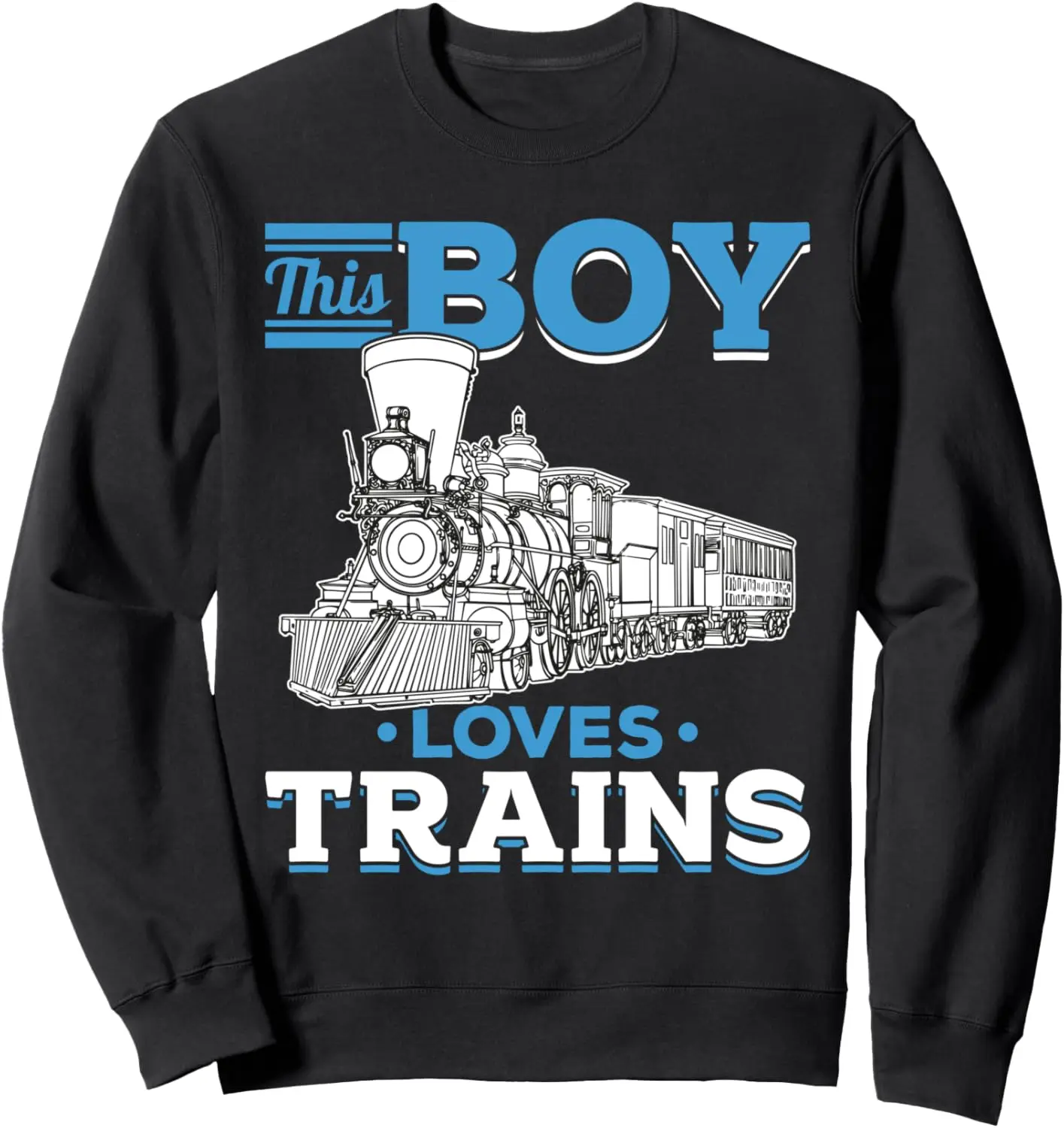 Train Retro Engine Model Railroad - This Boy Loves Trains Sweatshirt