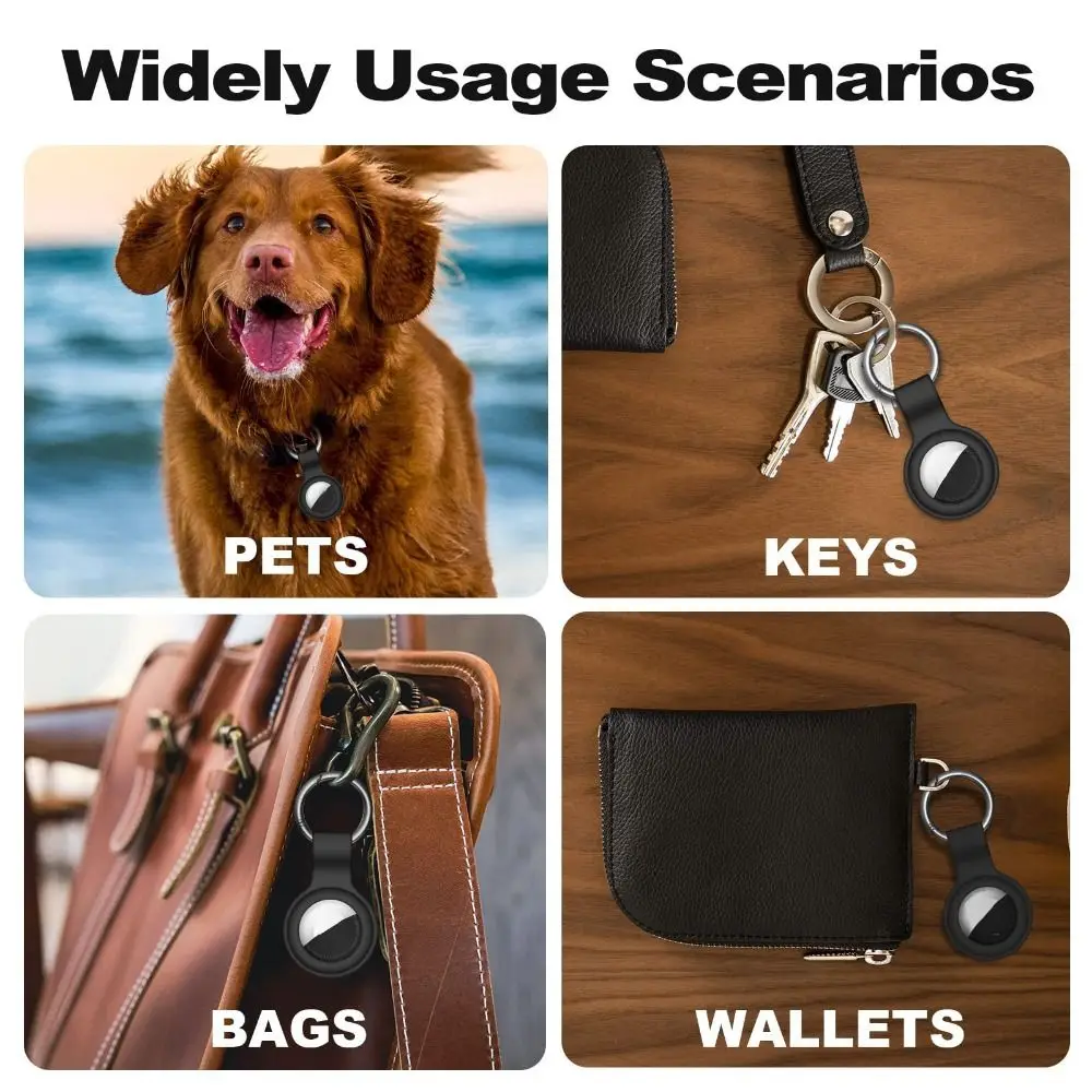 Keychain Protective Case Anti-lost Shock-proof Tracker Device Full Protection Silicone Smart Accessories for Apple AirTag