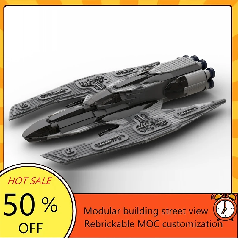 

Набор для сборки космического корабля из 733 деталей: популярная модель из фильма «Звездные войны», модульный конструктор, технологичный подарок, праздничный набор для детей