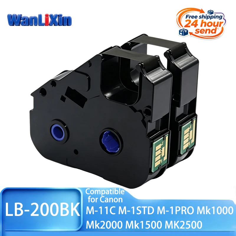 LB-200BK PT-200BK MK-RS100B Ink Ribbon Compatible For Canon M-11C M-1STD M-1PRO Mk1000  Mk2000 Mk1500 2500 Ink Typewriter Ribbon