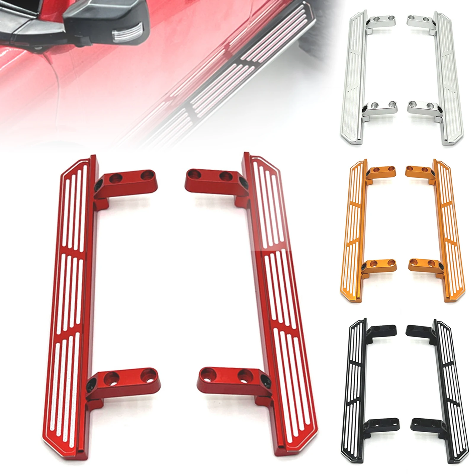 Metal Upgrade Left And Right Foot Pedals For WLtoys 1/10 104006 104010 104020 104026 RC Car Parts
