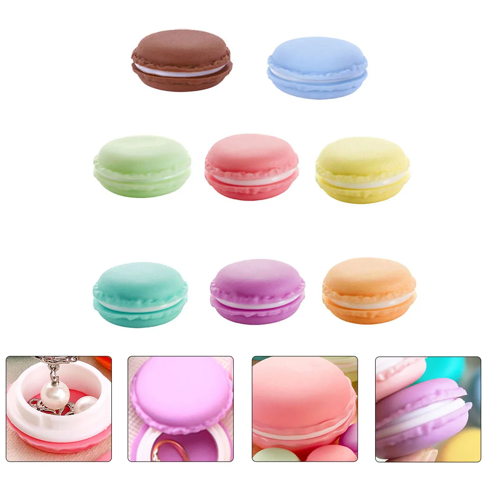 

8pcs Macaron Storage Box Jewelry Holder Pill Case Mini Organizer Tidy Home Accessories Colorful Gift Premium Material
