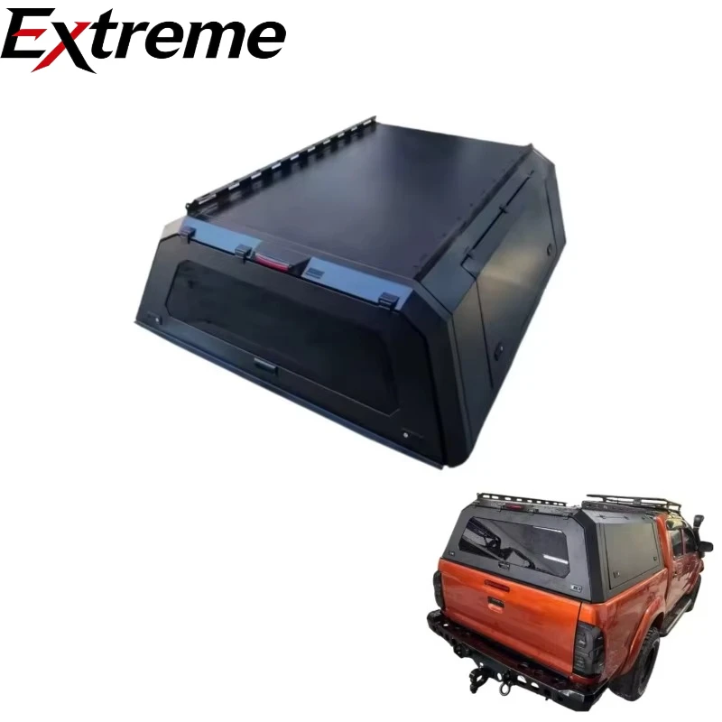 For Toyota 4x4 Pickup Truck 2012-2016 Steel Hardtop Canopy Waterproof Manual Rolling Cover Camper Topper Locking No Drill