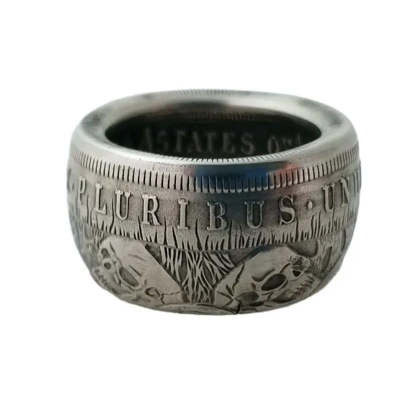 

A Ring from Skeleton Hobo Silver Plated Coin U Pick Size 8-16 for Friend's Gift