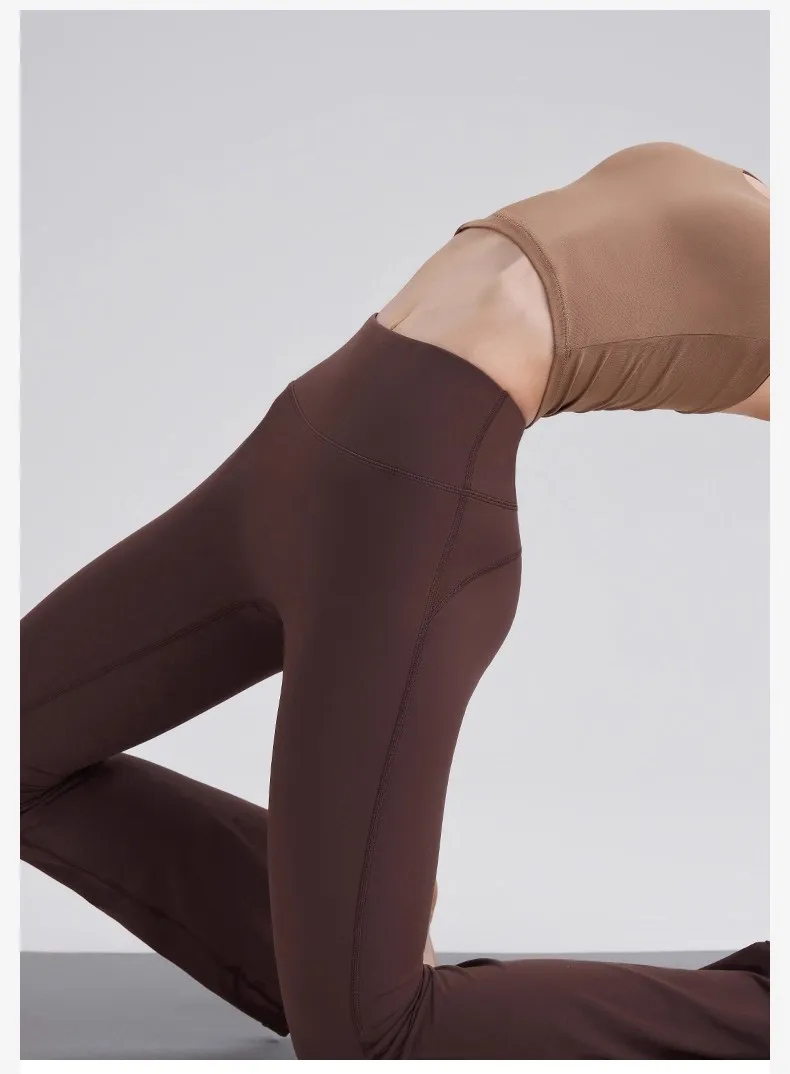 Modische Casual Streetwear Damen Schlaghose mit hoher Taille, elastisch, hüftformend, schlankmachend, atmungsaktiv, für Laufen, Sport, Radfahren, Pilates. – Detail 5