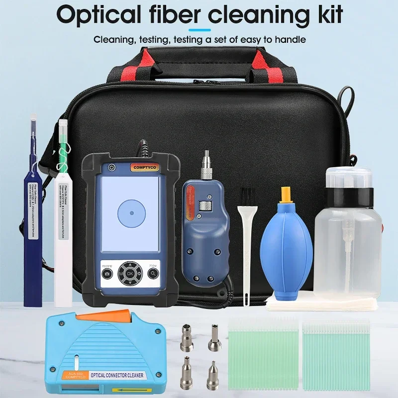 

Fiber Optic Cleaning Kit with Inspection Video Microscope Inspection Probe 1.25/2.5 Mm Cleaner Pen Cleaner Box