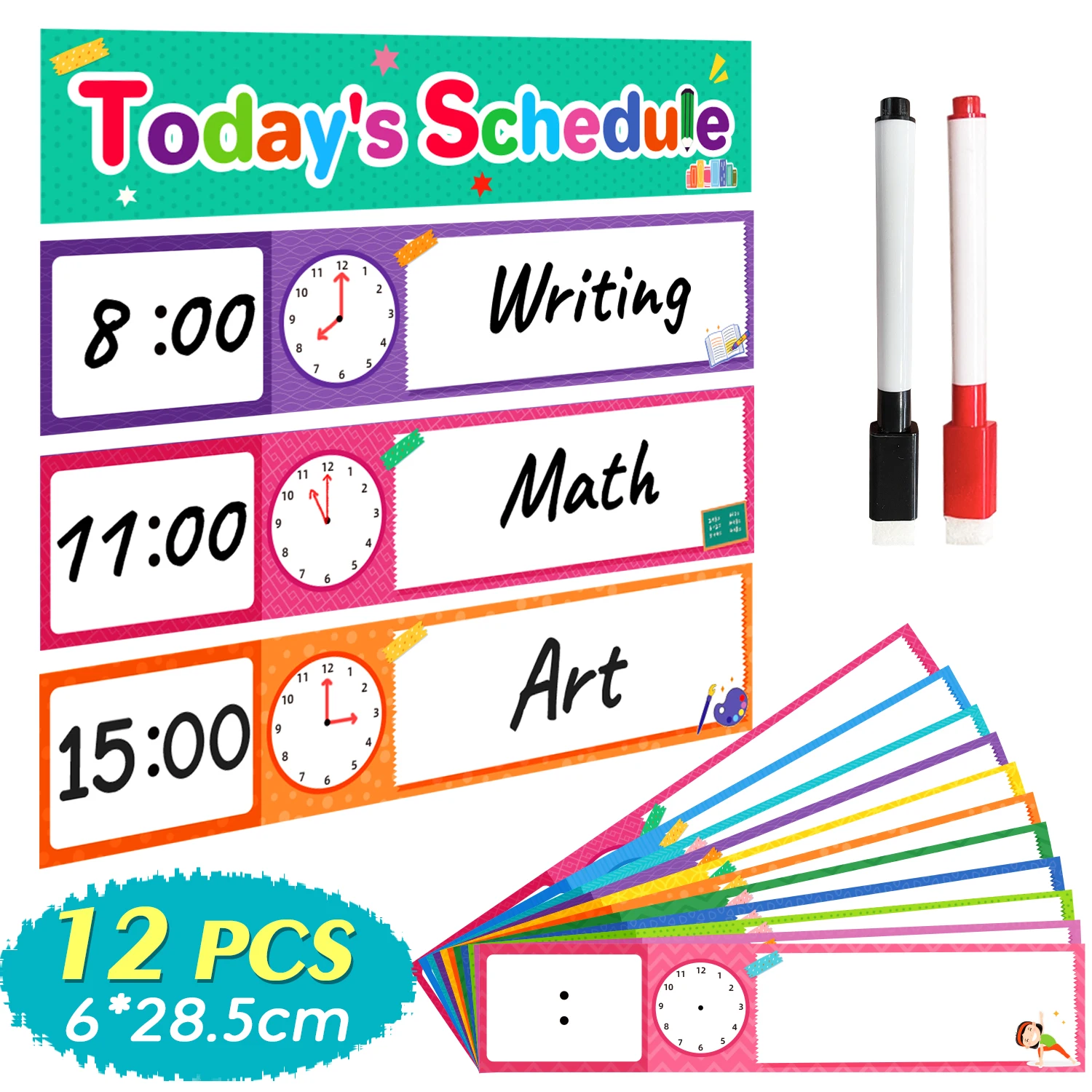 DIY Visual Schedule for Toddlers, Daily Routines Schedule Cards, Classroom Decoration, Schedule Pocket Chart Add-ons Montessori