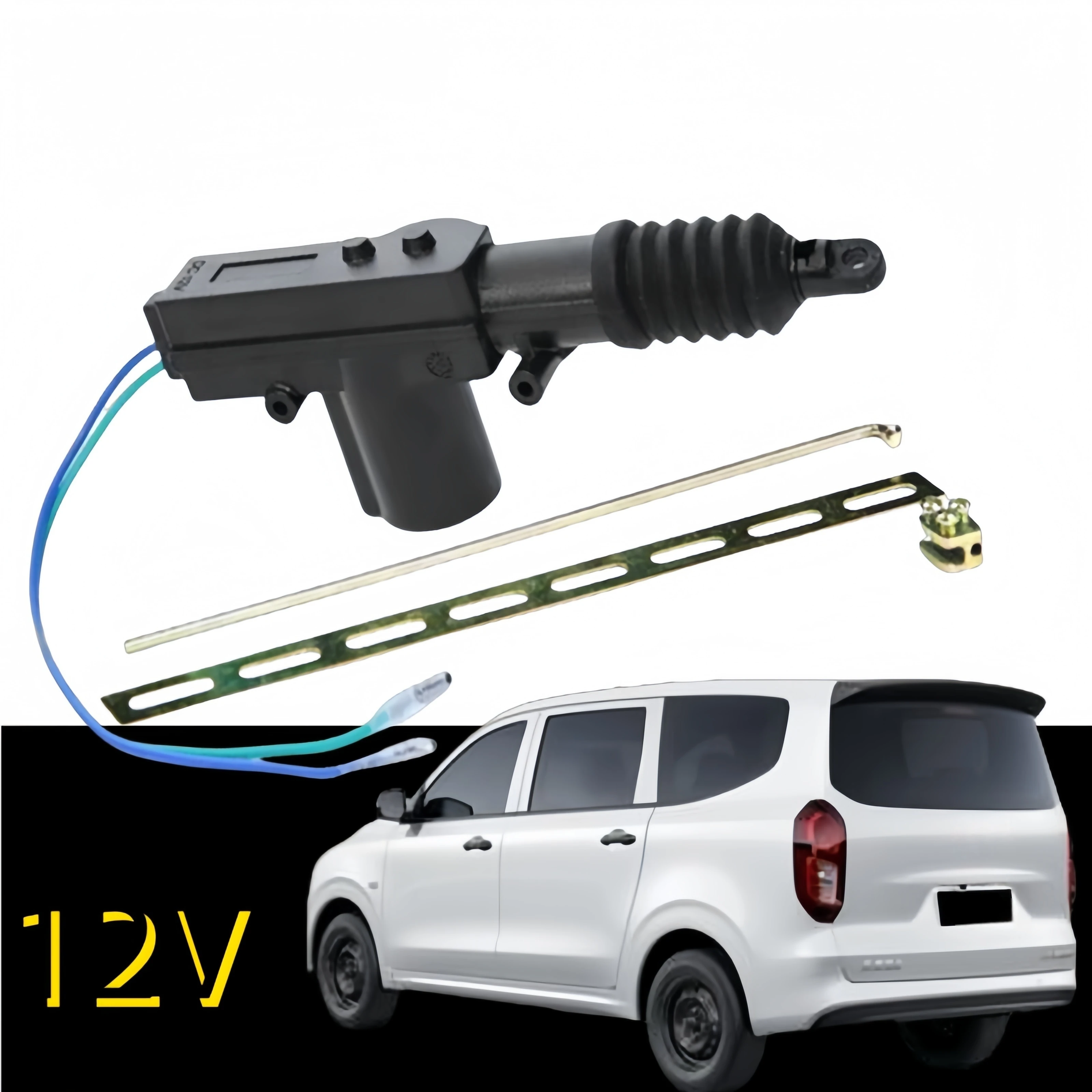 

Универсальный мотор привода замка двери автомобиля 12В, сверхмощный комплект центрального замка с 2 проводами для замены в автомобиле