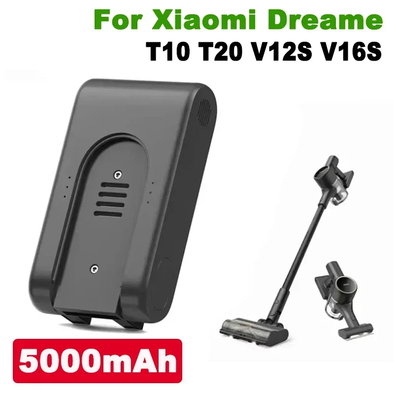 5000mAh Replacement Battery for Xiaomi Dreame T10 T20 V12S V16S R10Pro Cordless Vacuum Cleaner Rechargeable Li-ion Battery