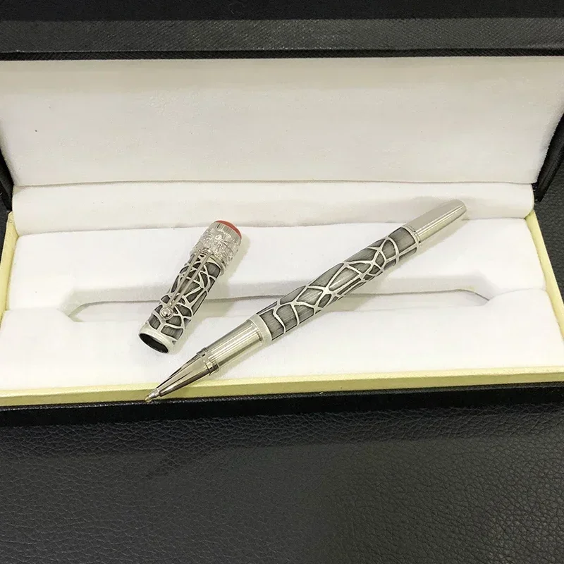 Lujo Spider Web Mb patrón barril Mb negro rojo bolígrafos pluma estilográfica para escribir regalo Shoocl pluma