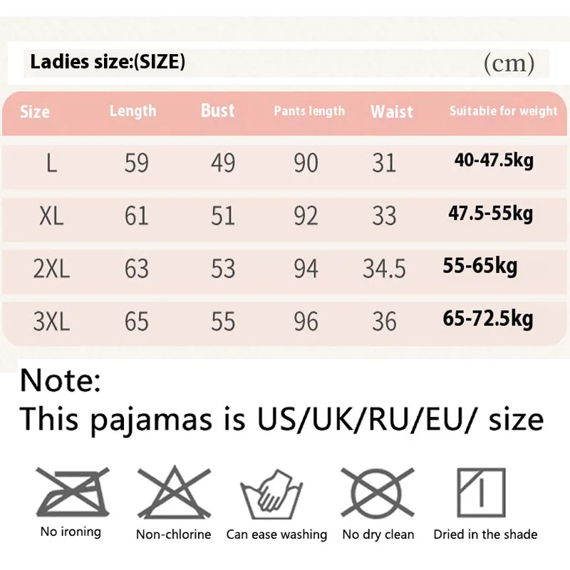 Ladies Round Neck Short Sleeve Long Trousers Pajamas Plus Sizewomen Pajamas Solid Colour Easy to Cleanschool Pajamas2xl Blue T-S