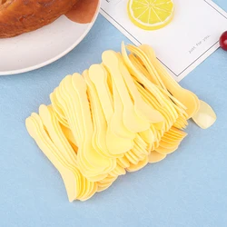 100Pcs Mini Plastic Spoons Flatware Spoons For Jelly Ice Cream Dessert Appetizer Plastic Spoon For Party Supplies